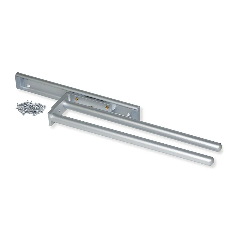 Izvlečni obešalnik za kuhinjske krpe z 2 nosilcema ARNOLD 310 mm / Aluminij