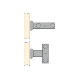 Izvlečni obešalnik za brisače z 2 nosilcema ARNOLD 440 mm / Aluminij