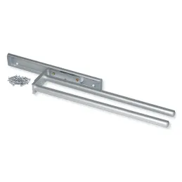 Izvlečni obešalnik za brisače z 2 nosilcema ARNOLD 440 mm / Aluminij