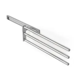 Izvlečni obešalnik za krpe s 3 nosilci ARNOLD 440 mm / Aluminij