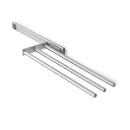 Izvlečni obešalnik za krpe s 3 nosilci ARNOLD 440 mm / Aluminij