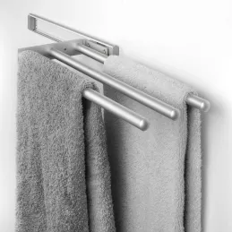 Izvlečni obešalnik za krpe s 3 nosilci ARNOLD 440 mm / Aluminij