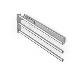 Izvlečni obešalnik za krpe s 3 nosilci ARNOLD 440 mm / Aluminij