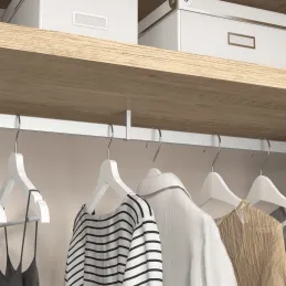 Sredinski nosilec za obešalno palico LUXE / aluminij