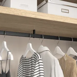 Sredinsko držalo za obešalno palico LUXE / Črna strukturirana površina