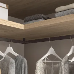 Kotno držalo za obešalno palico LUXE / Temno rjava