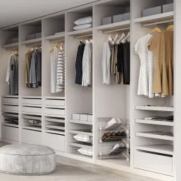 Komplet zaključkov za obešalno palico LUXE – zgornja montaža / Aluminij