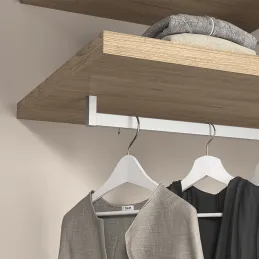 Komplet zaključkov za obešalno palico LUXE – zgornja montaža / Aluminij