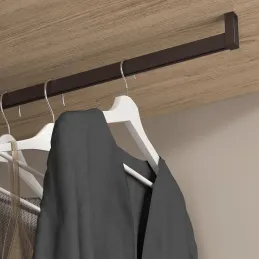 Komplet zaključkov za obešalno palico LUXE – zgornja montaža / temno rjava