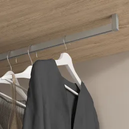 Komplet 2 kosov obešalne palice s tesnilom LUXE z nosilci / Bež barva