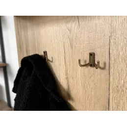 Pohištveni obešalnik BRUNO Mini / medeninasta patina