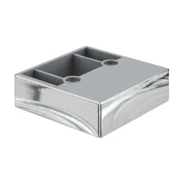 Plastična nogica 20 mm 60x60 / Sijajni krom