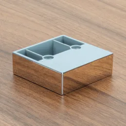 Plastična nogica 20 mm 60x60 / Sijajni krom