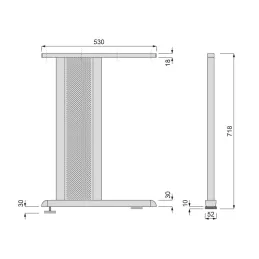 Komplet pisarniških nog TAURUS / Siva RAL 9006