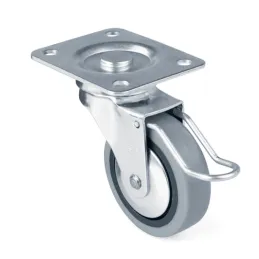 Kolesce za pohištvo LIBRA 40 mm z zavoro / Siva