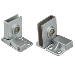 Zavesa za steklena vrata UNION brez vrtanja – Par / Aluminij