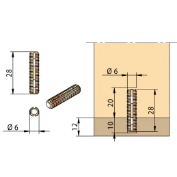 Plastični zatič KNAPP K066 / 6 mm – 10 kosov