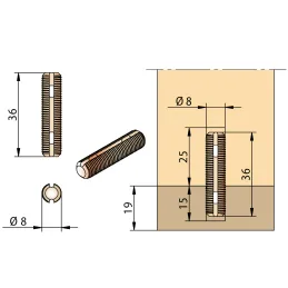 Plastični zatič KNAPP K066 / 8 mm – 10 kosov