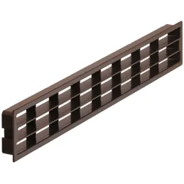 Plastična prezračevalna rešetka 458 x 65 mm / Rjava