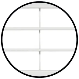 Plastična prezračevalna rešetka 458 x 65 mm / Bela