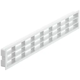 Plastična prezračevalna rešetka 458 x 65 mm / Bela