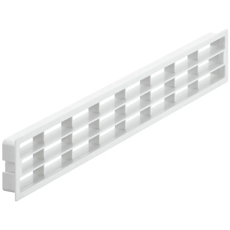 Plastična prezračevalna rešetka 458 x 65 mm / Bela