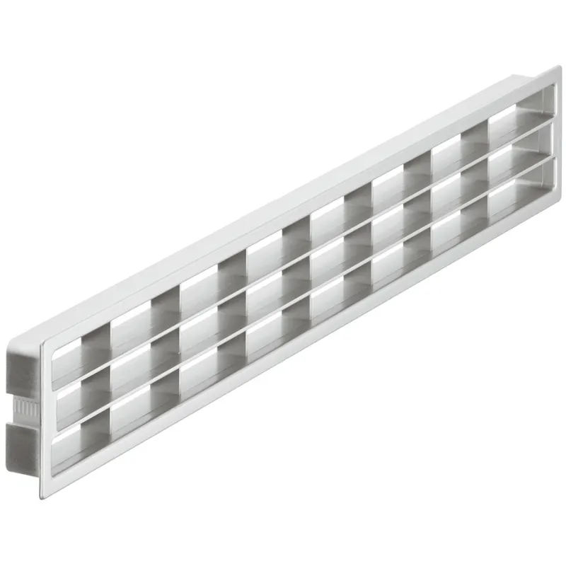 Plastična prezračevalna rešetka 458 x 65 mm / Mat krom
