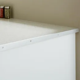 Končni profil z ravnim robom za delovno ploščo 38 mm / Aluminij