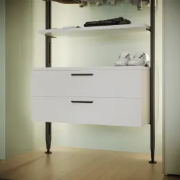 Komplet ročajev za omarico za modularni garderobni sistem ZERO / Mat črna