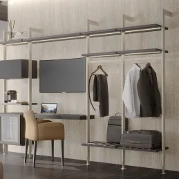 Palica za obešanje 1 m za modularni garderobni sistem ZERO / Bežna