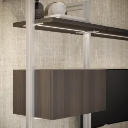 Modularni garderobni sistem ZERO 2115 mm – 3 pokončni letvi / Bežna