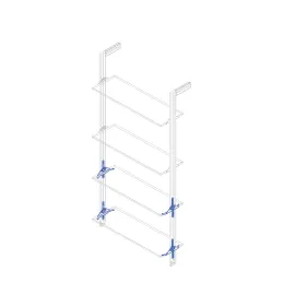 Komplet nosilcev za leseno nagibno polico za modularni garderobni sistem ZERO / Bežna