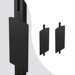 Komplet nosilcev za izvlečni obešalnik za modularni sistem garderobne omare ZERO / Mat črna