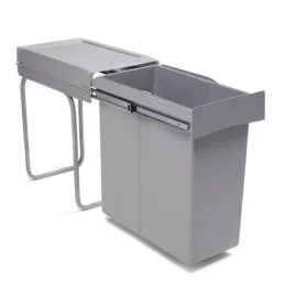 Izvlečni koš za odpadke LINEA 300 mm – 1 × 40 l / siv