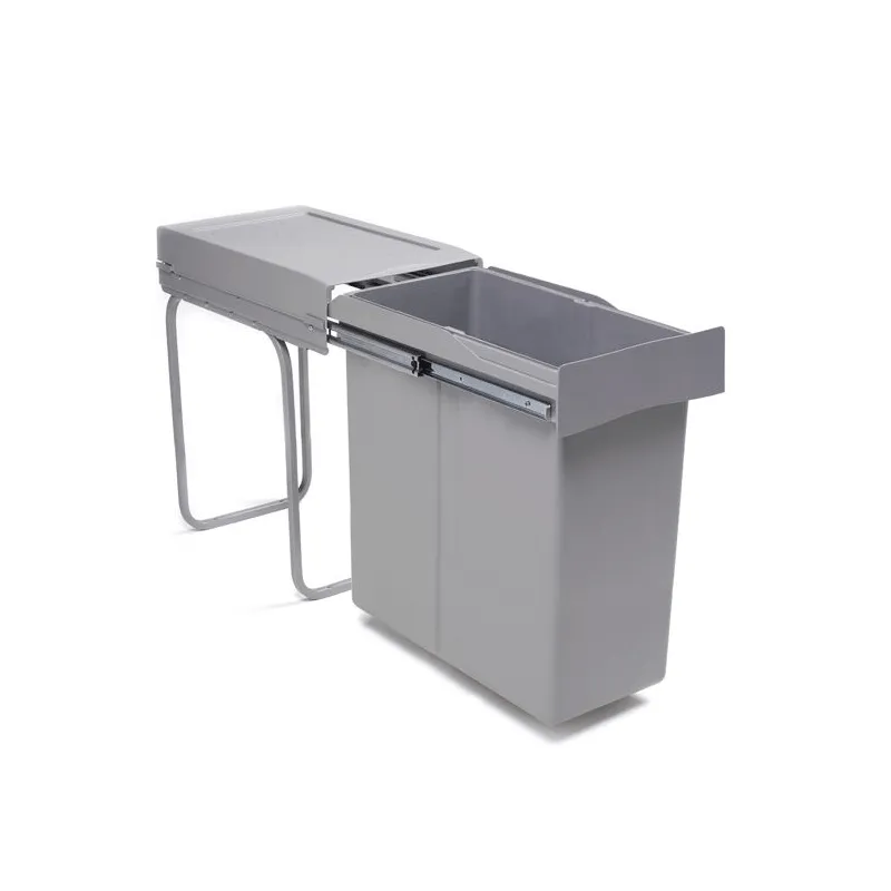 Izvlečni koš za odpadke LINEA 300 mm – 1 × 40 l / siv
