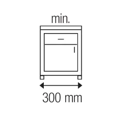 Izvlečni koš za odpadke LINEA 300 mm – 2 × 14 l / siv