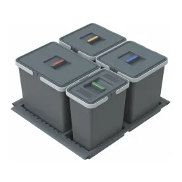 Koš za odpadke za predal METROPOLIS 600 mm / Temno siva