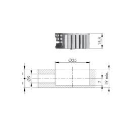 Komplet spojnega okovja za posteljo SPIRAL LOCK / Bela