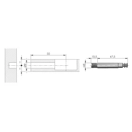 Komplet spojnega okovja za posteljo SPIRAL LOCK / Bela