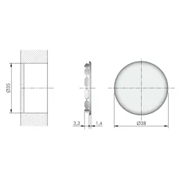 Komplet spojnega okovja za posteljo SPIRAL LOCK / Bela