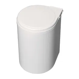 Klasični okrogli koš za odpadke KLASIK 13 l / bel