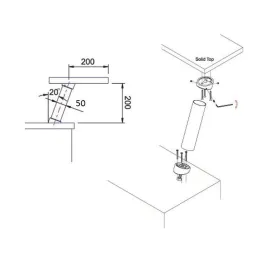 Poševna barska konzola / Nerjavno jeklo