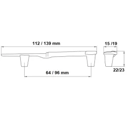 Ročaj KNIFE / Staro srebrna