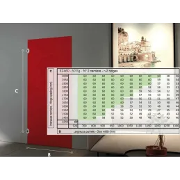 Skriti tečaj za brezfalčna vrata / Mat krom