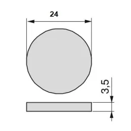 Samolepilna protizdrsna podloga Črna 24 mm / 3 x 36 kosov