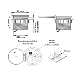 Zamenljivi modul za vtičnico LUPO – USB-podatki