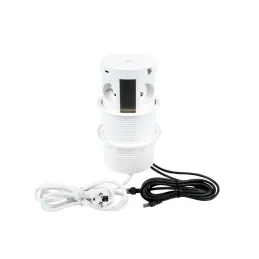 Izvlečna vtičnica z brezžičnim polnjenjem 4 × 230 V + 2 × USB-polnjenje A/C + RJ45 / bela