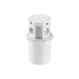 Izvlečna vtičnica z brezžičnim polnjenjem 4 × 230 V + 2 × USB-polnjenje A/C + RJ45 / bela