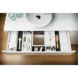 Organizator za kopalniški predal BEAUTY L – 270 mm / bel