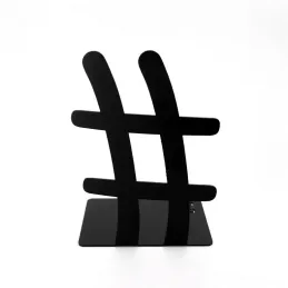 Stojalo za knjige HASTAG 2 / Mat črna